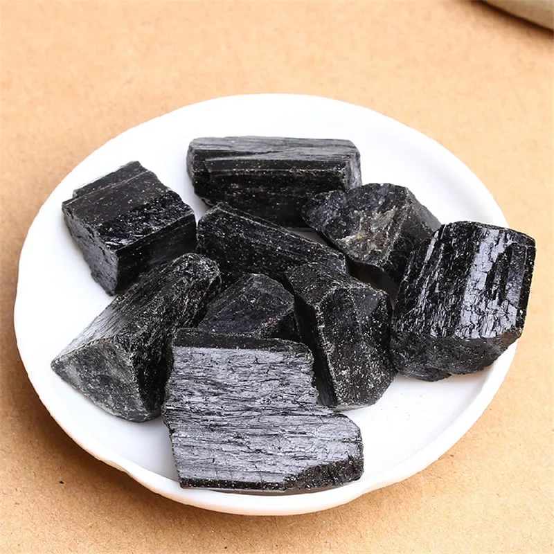 MAGICCOO 100 г/упак. сырой черный хрустальный Турмалин натуральные необработанные камни образец Исцеляющие минералы