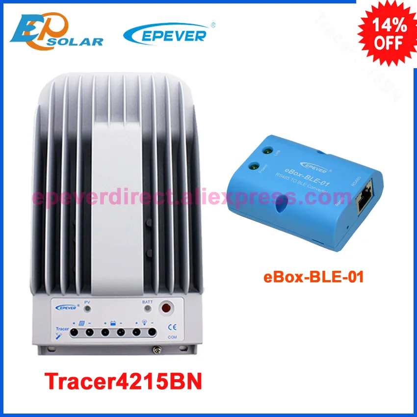 12v/24v auto work EPEVER MPPT 40A solar regulator with BLE bluetooth function connect 40amp tracer4215BN two color choices mt50 solar regulator 20a mppt tracer2210a with ble and sensor for 12v 24v auto work