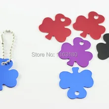 2000 шт/лот Жетоны для питомцев, дисковые бирки для собак или бирки для кошек, выгравированный цветок в форме