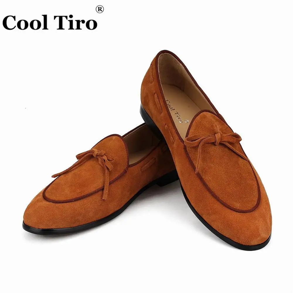 Robe Mocassins Chaussures Noir Marine Pantoufles Véritable Arc Mariage Occasionnels Brown Cravate Cool Belge bleu De Hommes Tiro Cuir En marron Suede wmNn80