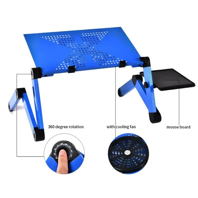 $US $21.15  Aluminum Alloy Laptop Table Adjustable Portable Folding Computer Desk Students Dormitory Laptop Tab