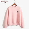 Kpop Autumn Casual Harajuku Kawaii Black Cat Sweatshirts Women Long Sleeve Turtleneck Tops Pullover Funny Cartoon Print Hoodies ► Photo 1/6