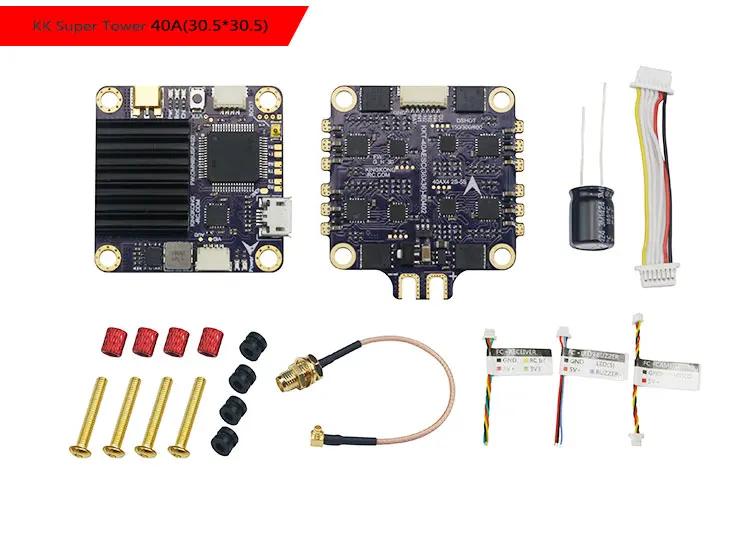 

LDARCKK Super fly tower F4+OSD+VTX 40A BLHELIS 4 in 1 ESC Flight Controller Board 600MW Adjustable Transmmitter For RC Drone