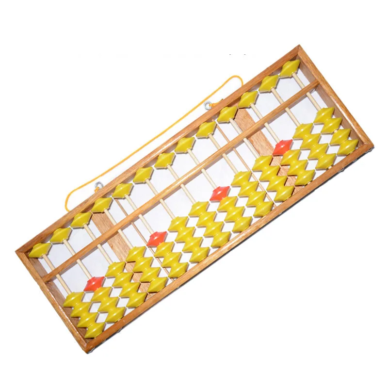 

Chinese Abacus 13 Column Wood Hanger Big Size NON-SLIP Abacus Chinese Soroban Tool In Mathematics Kids Math Education Toy 58cm