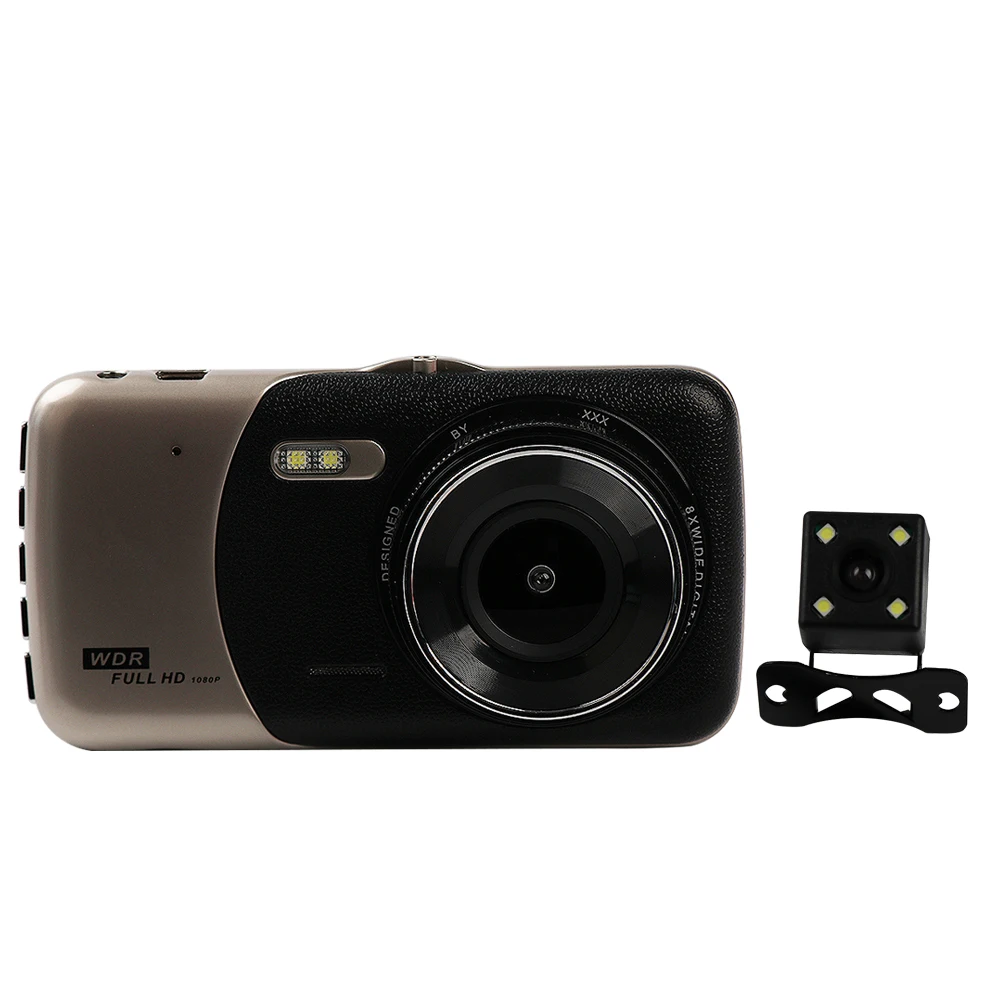 Видеорегистратор T4003K 1080 P FHD Автомобильный регистратор DVR 4 lcd резервный камеру
