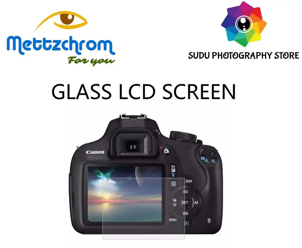 

DSLR Clear Tempered Glass LCD Screen Guard Protector For CANON