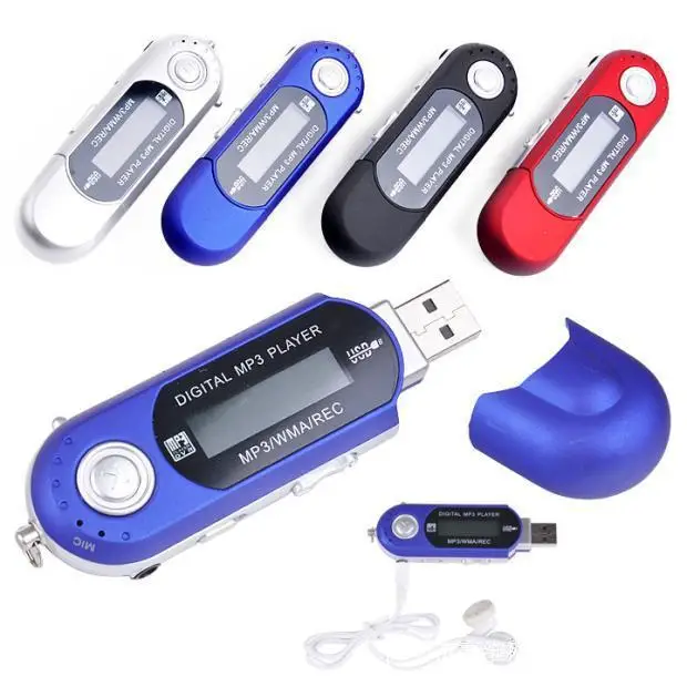 high quality 8GB Built in supported USB Flash AAA battery MP3 Player with FM Radio LCD