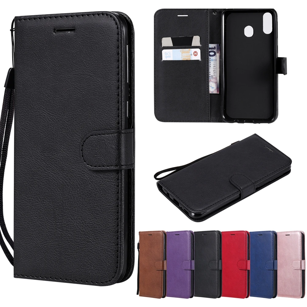A50 A30 чехол для etui Samsung M10 A40 A10 A20 новый простой однотонный кожаный A70 M20