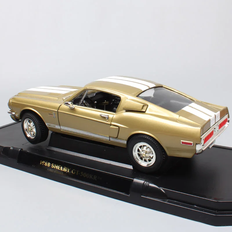 1/18 большой масштаб Классика Ретро Старый Ford Shelby Mustang GT 500KR 1968 гоночный литой автомобиль металлическая Модель автомобиля игрушки подарки для детей