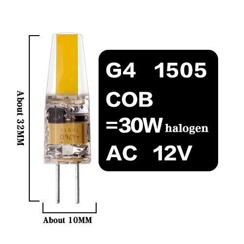 G4 G9 E14 Светодиодная лампа с затемнением освещения AC DC 12 В 220 В 3W 6 Вт 9 Вт COB SMD заменить галогенные лампы прожектор Bombillas люстра - Испускаемый цвет: G4 1505 COB 3W AC12V