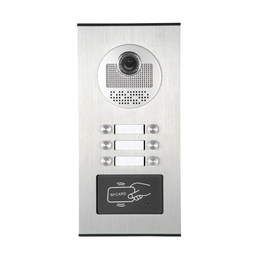 6 единиц Интерком квартиры система видео дверной телефон домофон HD камера 7 "монитор видео дверной звонок 5-RFID карта для 6 бытовой
