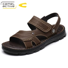 Camel Active/Брендовая обувь из натуральной кожи; новые летние мужские сандалии больших размеров 44; мужские сандалии; модные сандалии и шлепанцы; 18065
