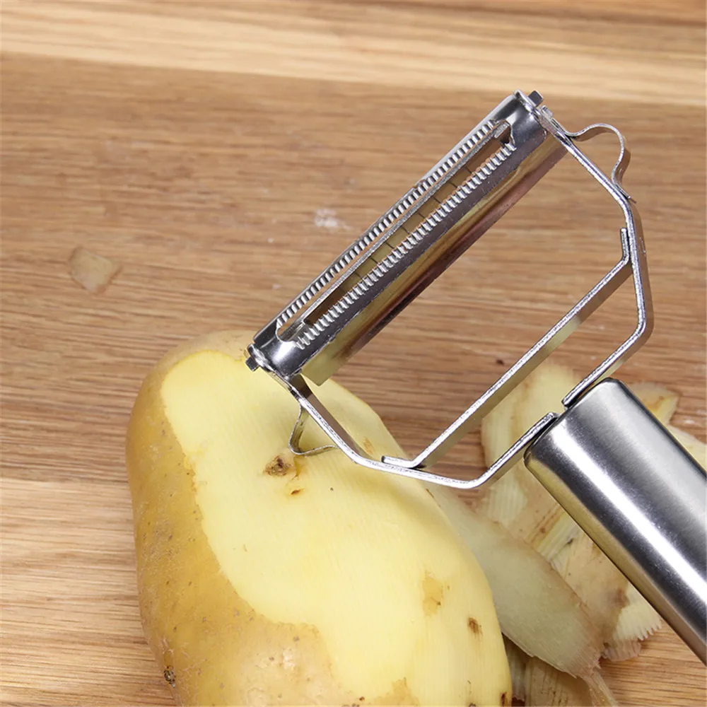 Dual Vegetable Peeler Julienne Peeler Cutter Sharp Stainless Steel Fruit Potato Carrot Grater Planing Kitchen Tool (2)