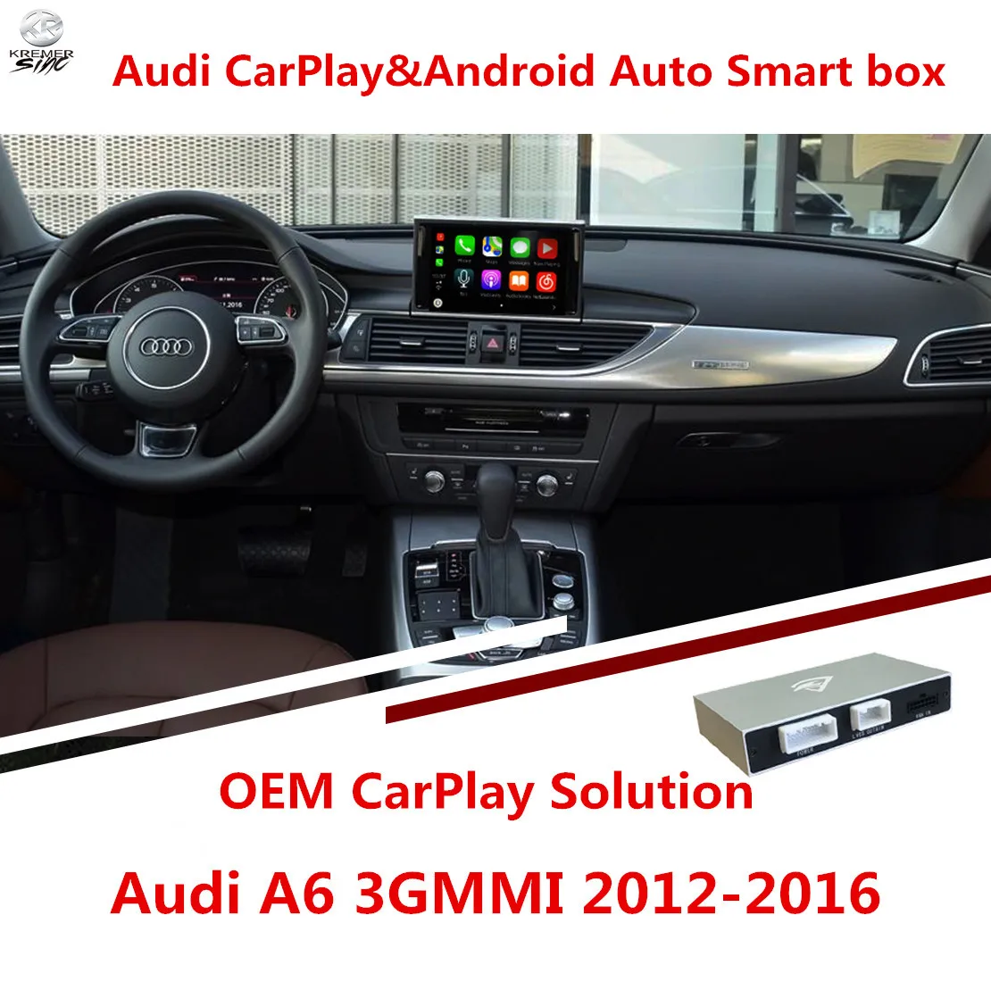 Бесплатная доставка послепродажный OEM беспроводной смарт бокс Apple Carplay для Audi A1 A3