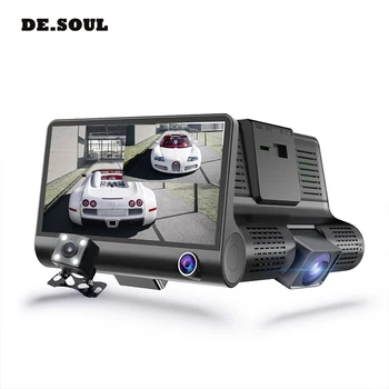 

PARASOLANT Three-lens Drive Recorde Reverse Display Dash Cam HD Night Vision Car Camera Car DVR Full HD 1080P Car Recorder Car