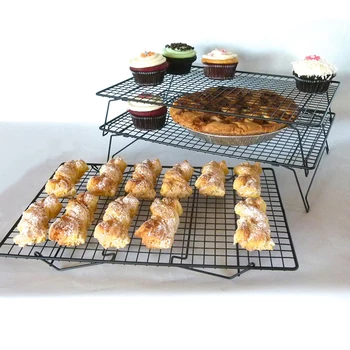 

3-Tier Non-stick Cake Cooling Rack Kitchen Baking Cupcake Cooler Stand Cake Drying Rack Holder Baking Tool Kitchen Supplies