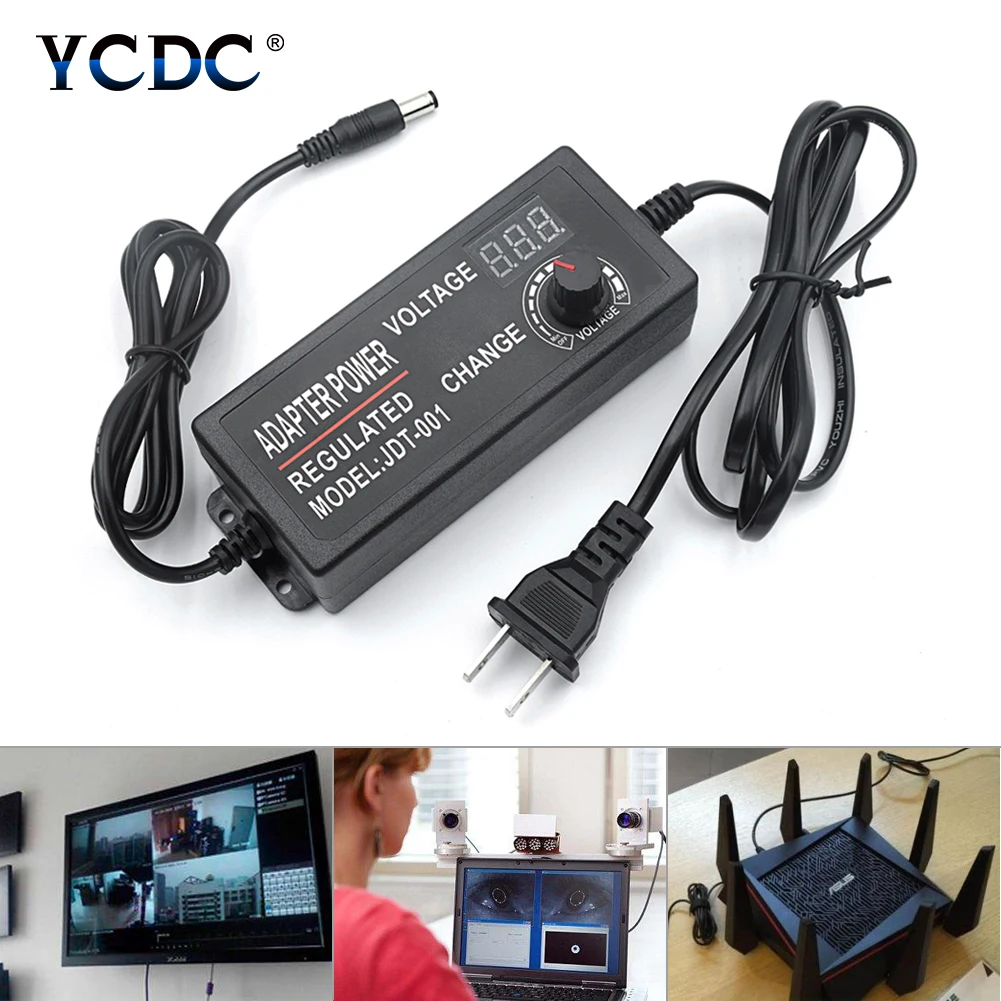 

Adjustable AC To DC 3V 9V 12V 24V Universal Power Adapter Supply Display Screen Power 3 9 12 24 V Volt Switching Charger Adatper