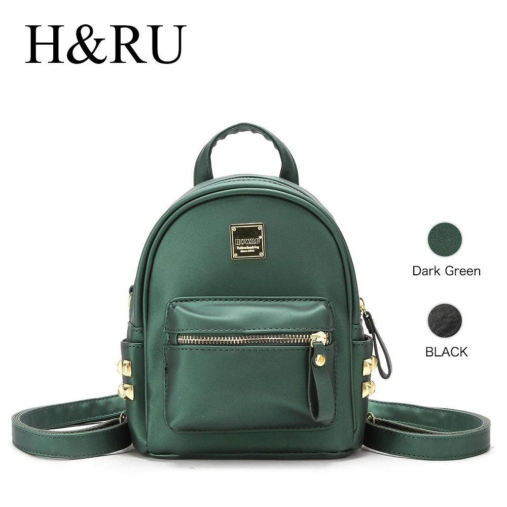 Mochila femenina mochila escolar mochilas mujer 2018 Mini de moda bolsos de cuero Pu correa Verde Negro|Mochilas| - AliExpress