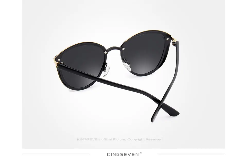 KINGSEVEN Cat Eye Sunglasses For Women Polarized Vintage Shades