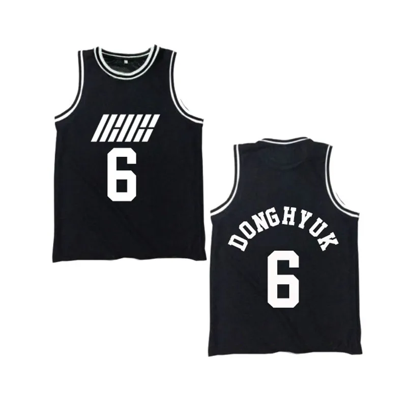 

KPOP IKON BI BOBBY Album Shirts K-POP Casual Baseball Vest Cotton Clothes Tshirt T Shirt Sleeveless Tops T-shirt