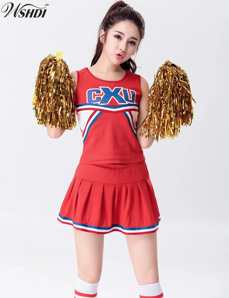 S Xxl New Glee Style Cheerleading Costumes Cheer Uniform Sexy High School Musical Girl 