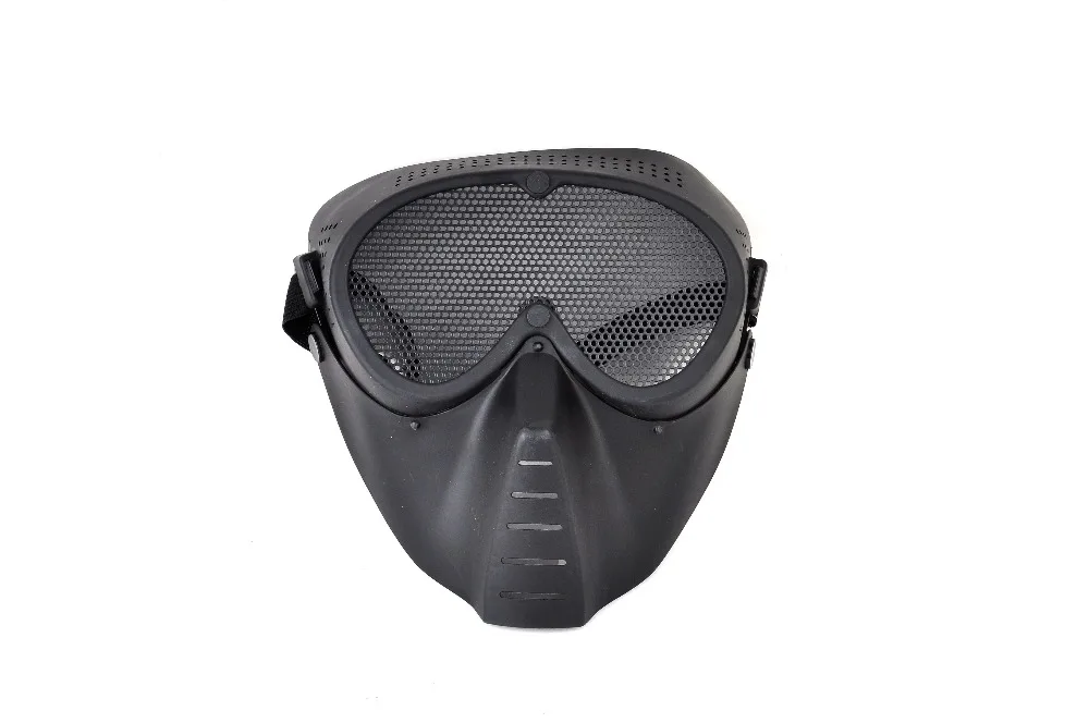 

Military Tactical Mask Full Face Metal Steel Wire Mesh Safety Mask Combat For Airsoft Paintball Wargame Outdoor Drop Shipping