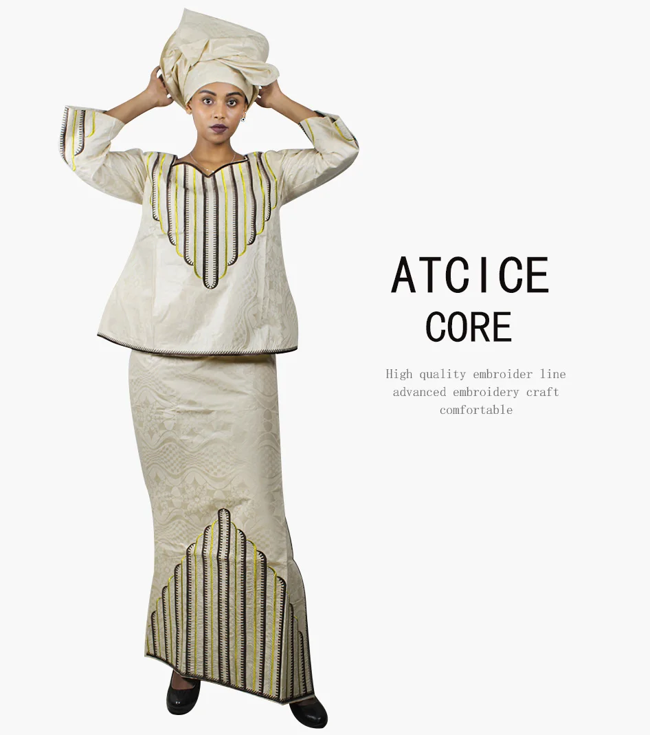 Африканская мода традиционный дизайн платье Базен вышивка дизайн короткий Рэппер