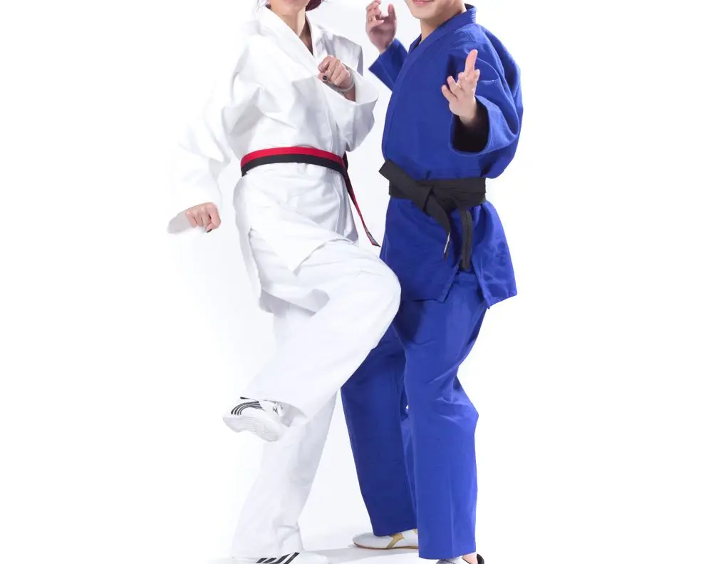 Cotton judogi judo uniforms kung fu martial arts suits black/white