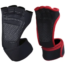 1 пара Вес тренировки с поднятием тяжестей перчатки Для мужчин Для женщин Фитнес Спорт Бодибилдинг гимнастические гантели тренажерный зал ладонь защитные перчатки