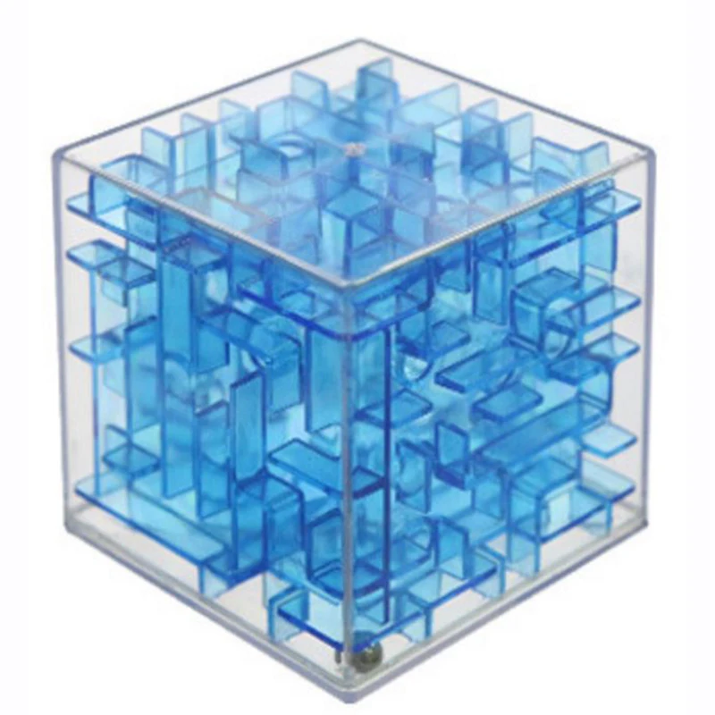 

2016 Transparent 6cm 4 Colors Maze Magic Cube Cubos Early Childhood Educational Intelligence Gift Magique Adult Kids Toy