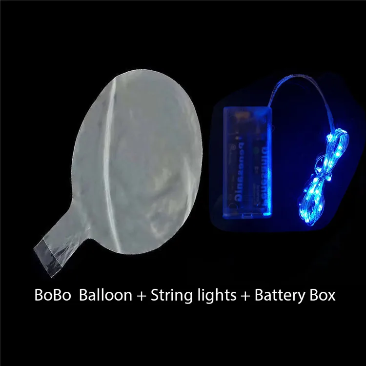 FUNNYBUNNY 18 дюймов 5 шт. светодиодный светильник BoBo шар мигающий цвет Заполняемые Прозрачные Шары с гелием отлично подходят для вечерние - Цвет: blue