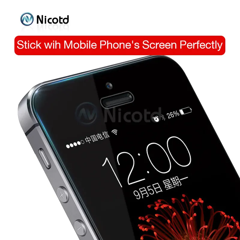  Nicotd 2.5D Beschichtet Klar Gehärtetem Glas Für iPhone 5 5 s 5c SE Telefon Explosion Proof Gehärte