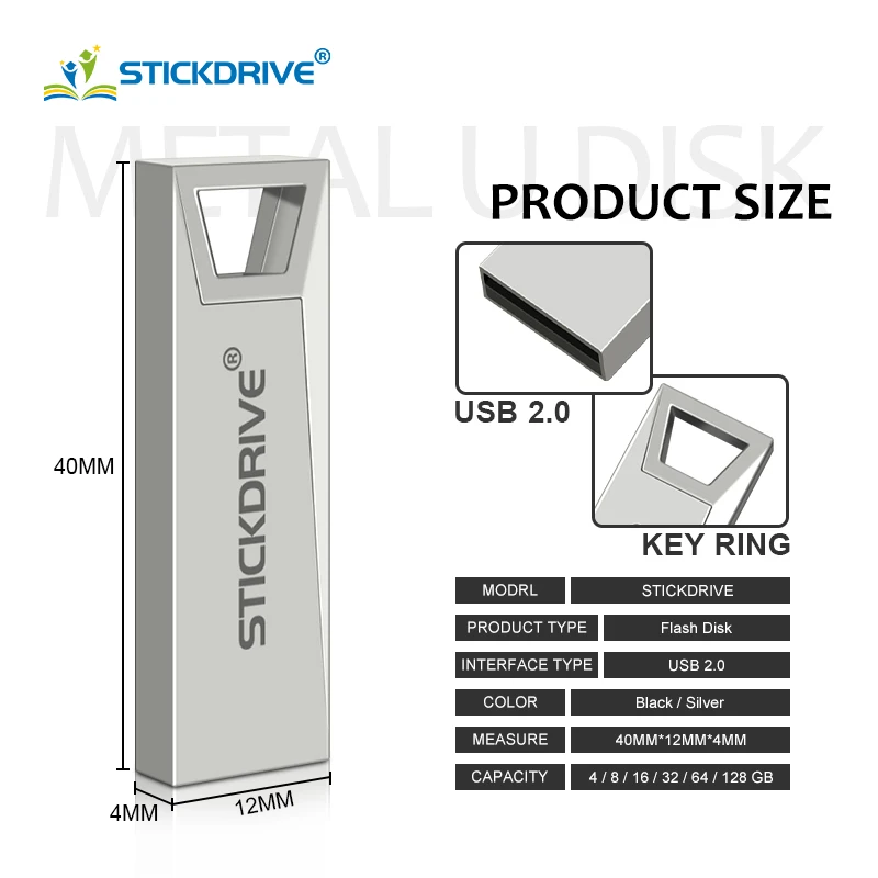 Hot sale USB flash drive 4GB 8GB 16GB 32GB 64GB pen drive 128GB waterproof Pendrive USB flash drive gift keychain free shipping