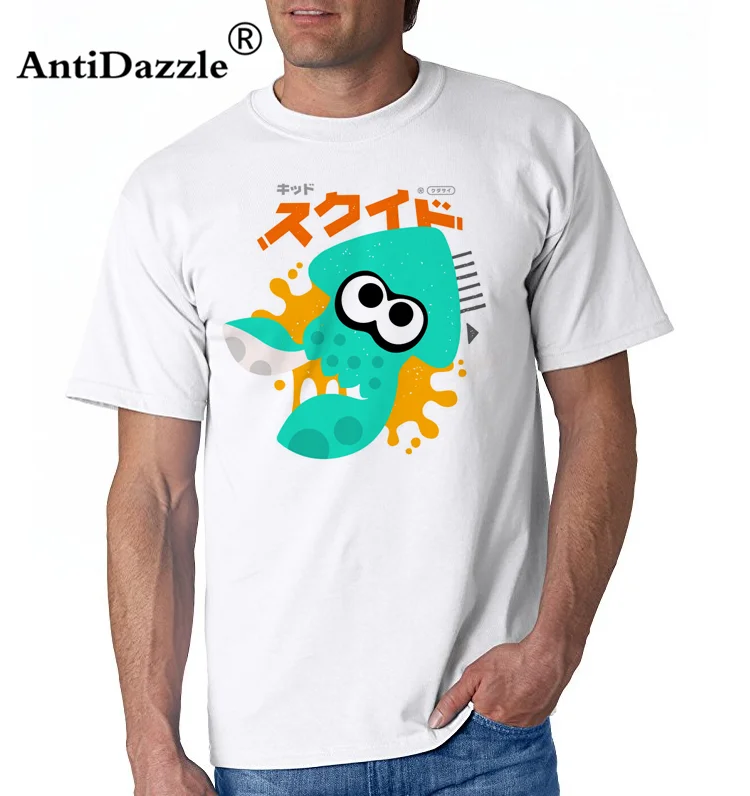 SQUID KAWAII BLUES SPLATOON T Shirt Men Classic Game Tee Trendy Streetwear Octopus Splatoon T-Shirt kid tshirt Children | Мужская одежда