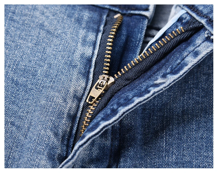2019 new Europe America kanye west high street wind INS graffiti beggar Men fog hole inside zipper stretch slim jeans 30-36