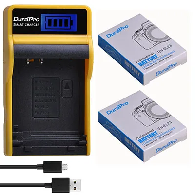 DuraPro 1850mAh EN-EL23 EN EL23 Camera Li-ion Battery+ LCD USB Charger For Nikon COOLPIX P900, P610, P600, B700, S810c Camera - Цвет: 2 Battery Set