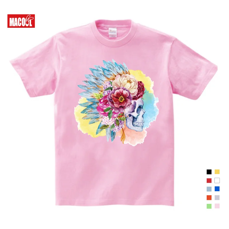 

Children Lovely Cartoon Print Skull Brother Children Funny T-shirts Kids Summer Tees Clothes for Big Kids Christmas T Shirt