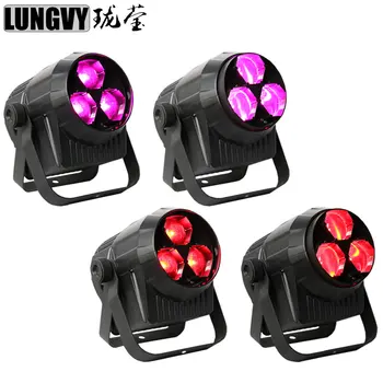 

Free Shipping 4pcs/Lot Led Zoom Par Light 3x15w RGBW Led Par 64 Zoom Stage Light DMX 512 For Stage Club Dj Party Wedding Lights