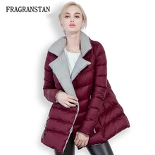 Женская зимняя куртка, дизайн, высокое качество, 90% белый утиный пух, свободная, тонкая, водонепроницаемая, парка, для женщин, с регулируемой талией, пальто LY192