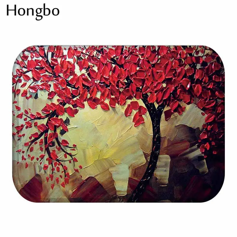 Hongbo 3D Vivid Tree масляная живопись ковер нескользящий коврик для ванной комнаты Кухня наружные коврики передняя дверь коврик