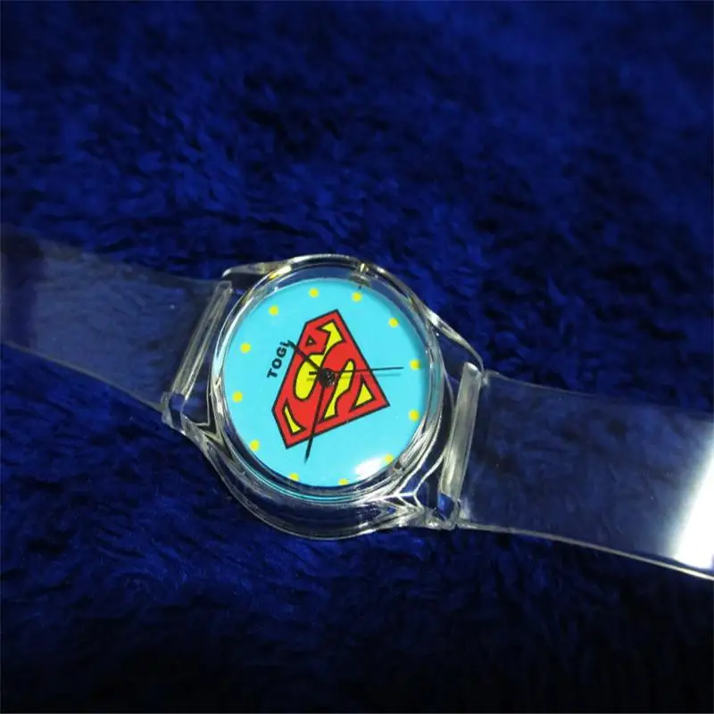 Superman Sport Casual Quartz Watch On Silicone Plastic Wrist Watch 5