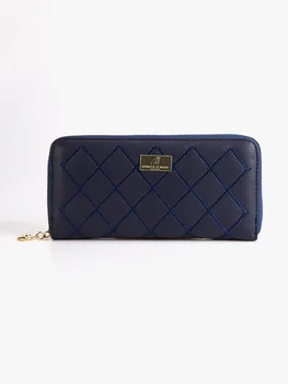 

Wallet faux leather embroidered-plain