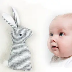 20*8 см детские игрушки От 0 до 1 года погремушки для мобильных телефонов милый кролик ручной захват палка BB палка кольцо детские плюшевые