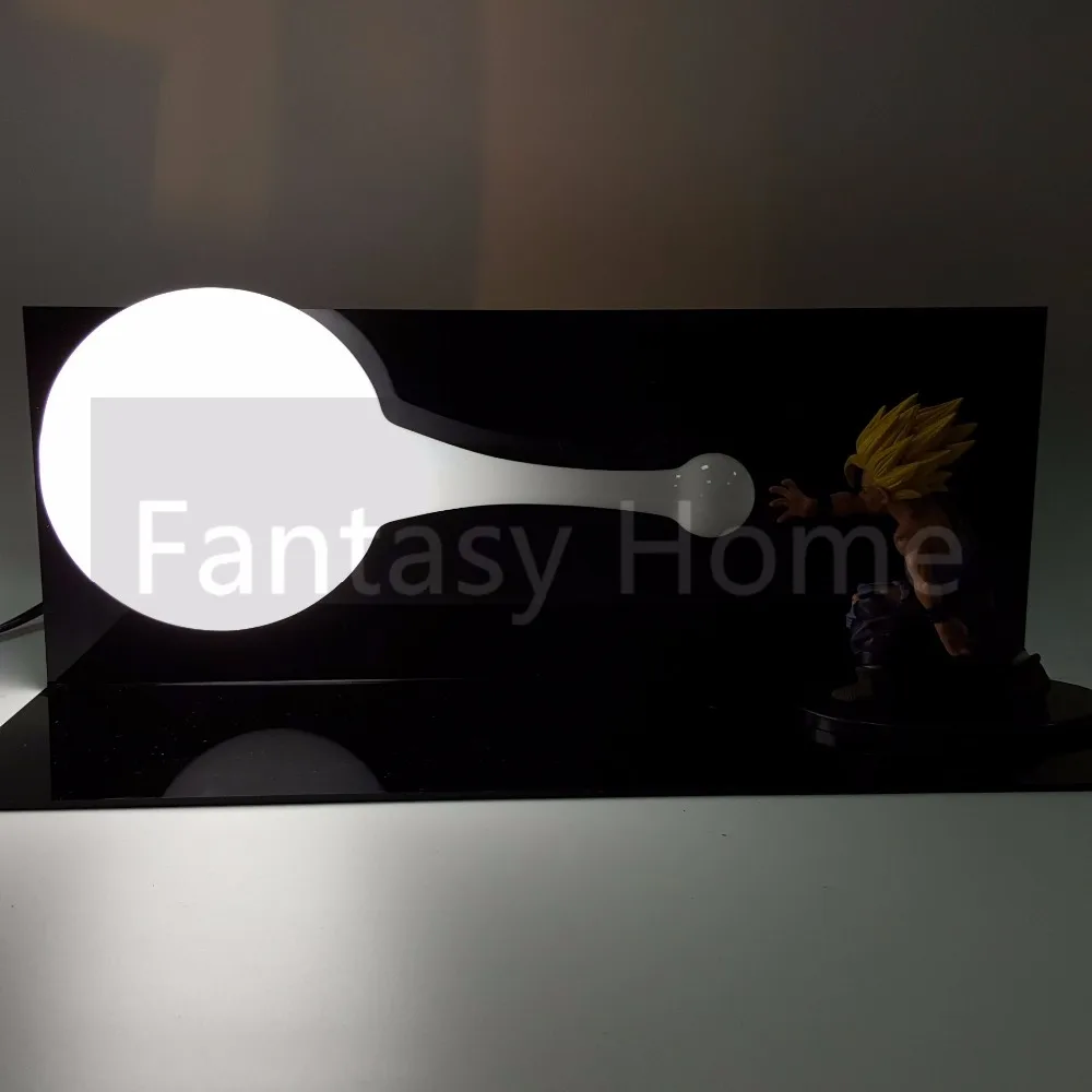 Dragon Ball Action Figure Super Saiyan Son Gohan Kamehameh DIY Display Toy Dragon ball Z Figuras DBZ Figure +Bulb+Base DIY24
