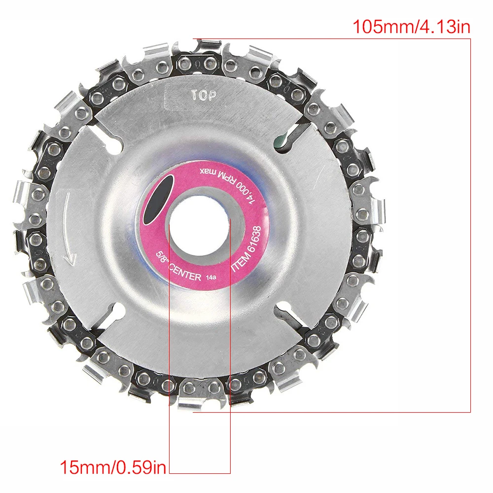 Диск для резьбы по дереву 5 дюймов шлифовальный диск с цепью деревообрабатывающий пильный диск режущий диск с прорезями по дереву пильный диск для угловой шлифовальной машины 12522 мм