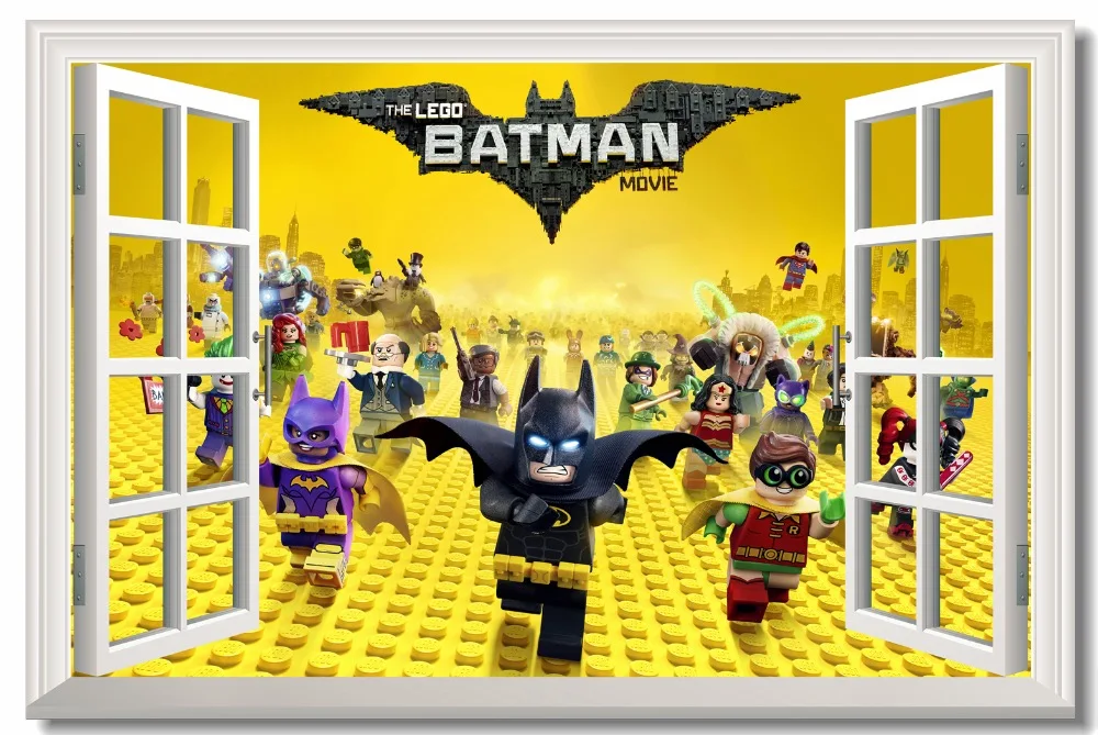 Custom Canvas Wall Decals Lego Batman Movie Poster Lego Wallpaper