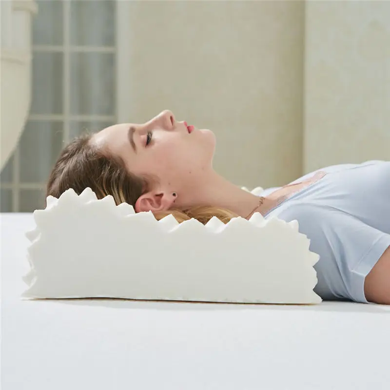 Puren Latex thailand Pure Natural Latex Pillow Remedial Neck Protect Vertebrae Health Care Orthopedic Pillow Slow Rebound