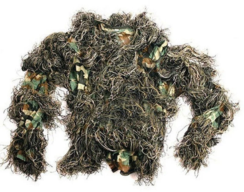 Охотничий Тактический джунгли камуфляж 3D ghillie Костюмы Охота Стрельба одежда камуфляж одежда бионический Тренировочный Набор