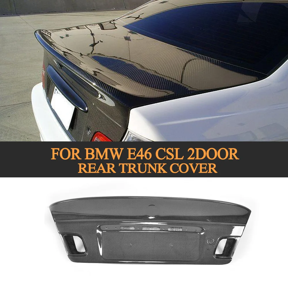 Углеродное волокно Задняя Крышка багажника для BMW E46 CSL 2D 2000 2001 2002 2003