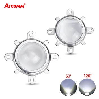 

44mm COB LED Optical Lens Reflector 60 120 Degree Spotlight High Power COB LED Chip Lamp Cover For Diode Array Matrix Floodlight